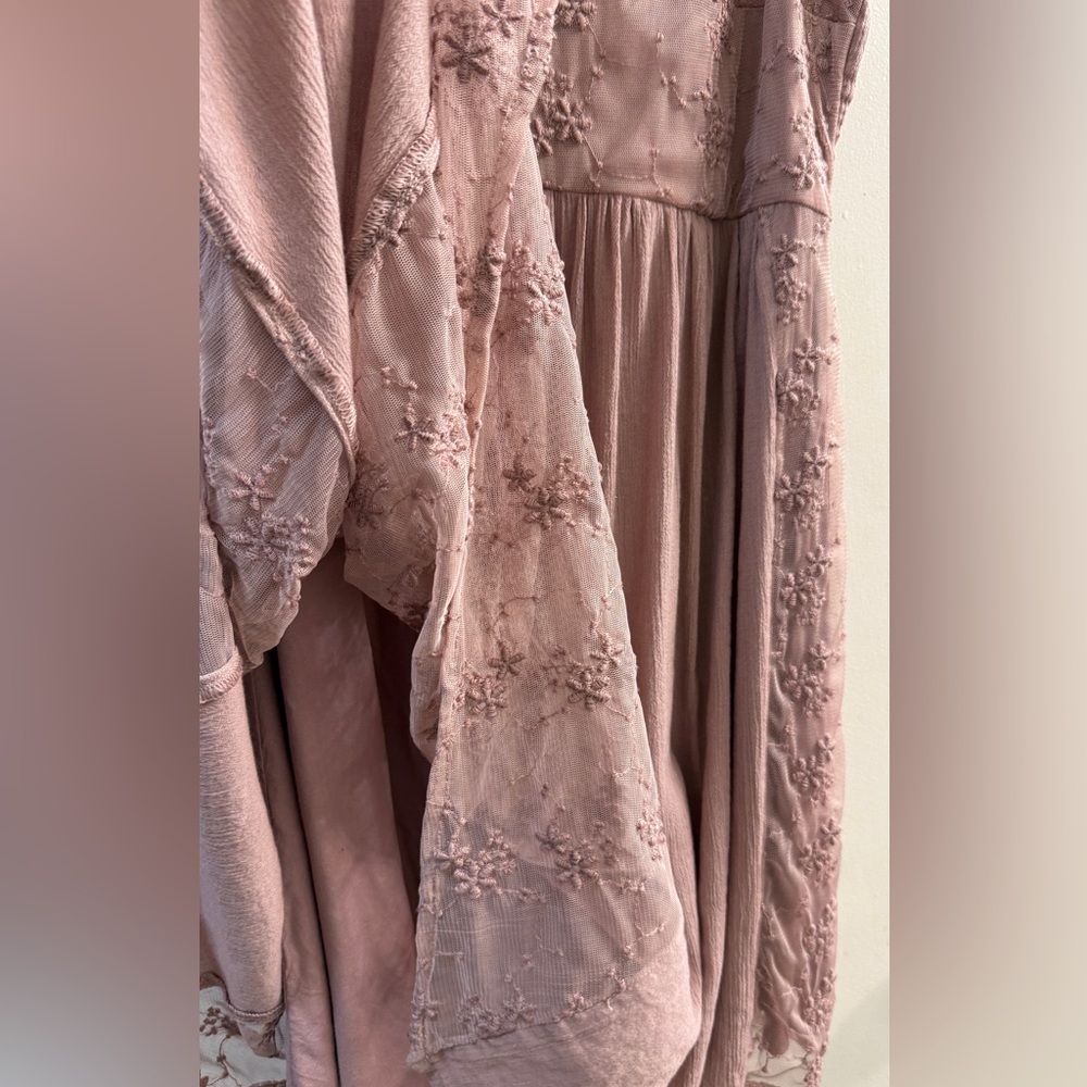Abercrombie & Fitch Boho Embroidered Lace Mini Dress M - Picture 6 of 14